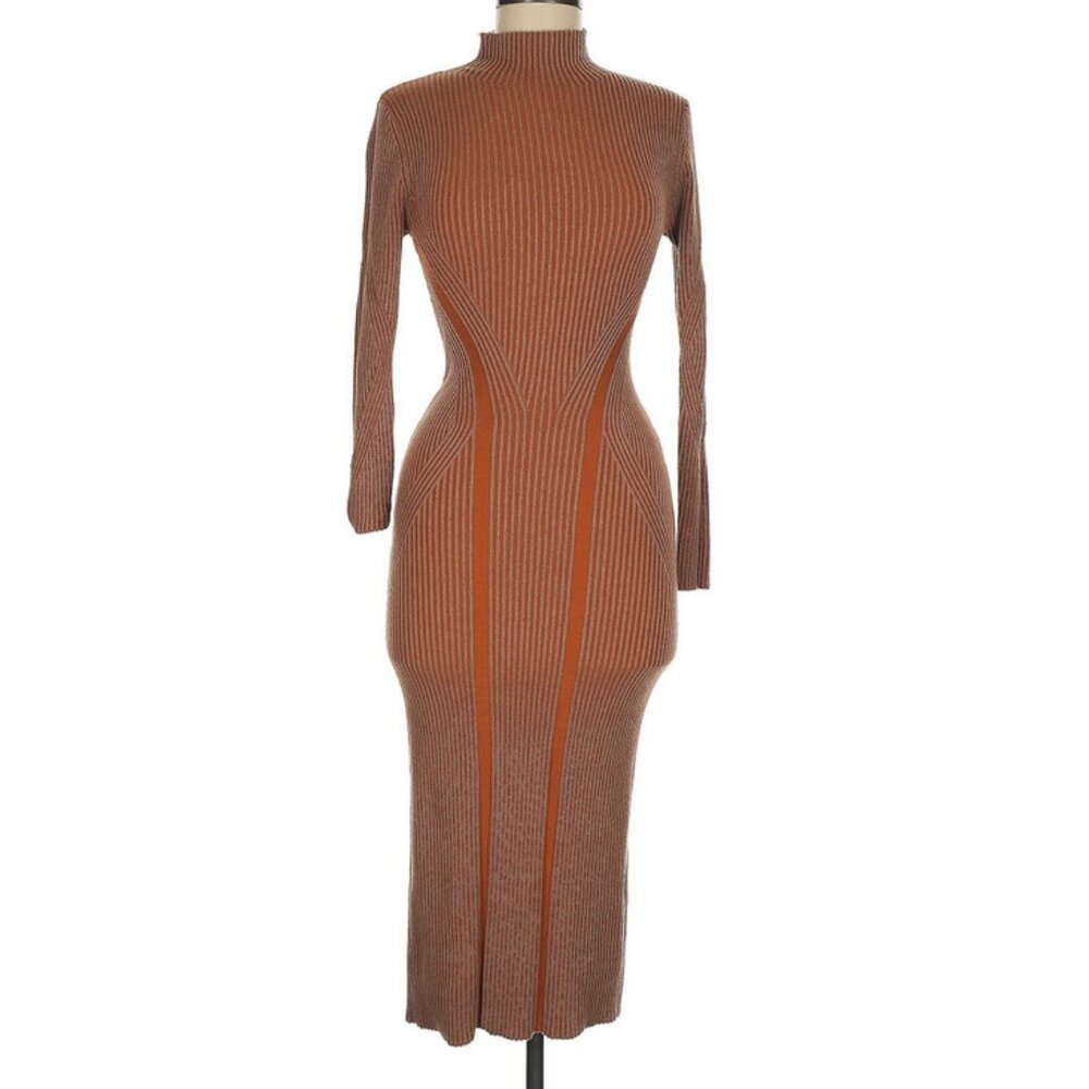 💖 French Connection Simona Sweater Dress in Camel Size 6 💖